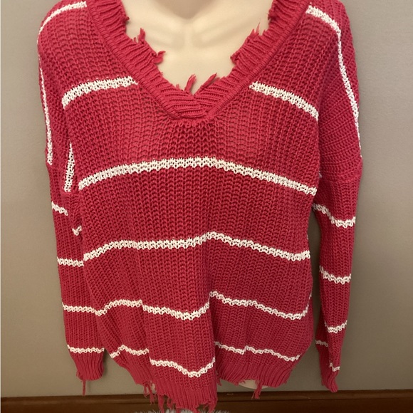 ANDREE BY UNIT Sweaters - Andree By Unit Distressed Fringe Sweater